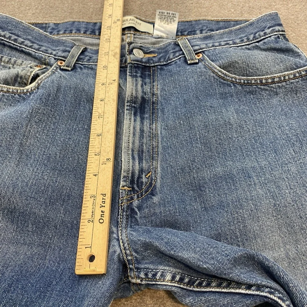 VTG Levis 505 Jeans Mens 36x32 Blue Denim Straight‎ Leg Baggy Fit Y2K Distressed
